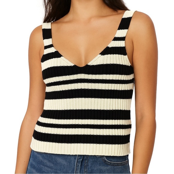 Anthropologie Maeve Striped Knit Sweater Tank - Picture 1 of 9